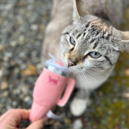 Kitty Cup Cat Tumbler Toy with Catnip & Crinkle Paper Catnip Toy