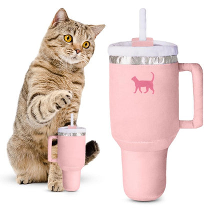 Kitty Cup Cat Tumbler Toy with Catnip & Crinkle Paper Catnip Toy